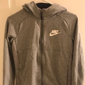 Boys Gray Nike zip up sweat jacket